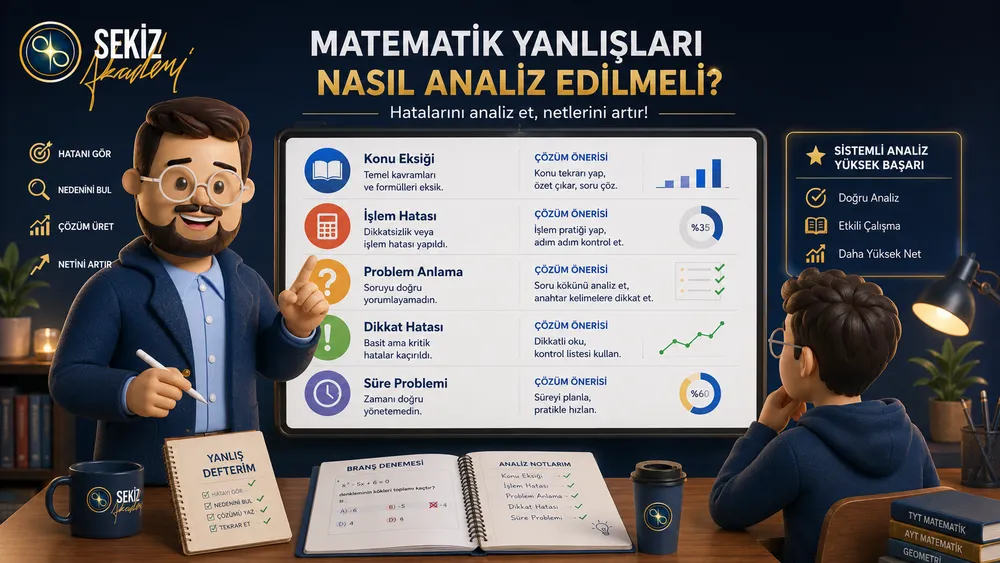 LGS Matematik Neti Nasıl Artar? Yeni Nesil Sorular, Süre ve Yanlış Analizi  Rehberi