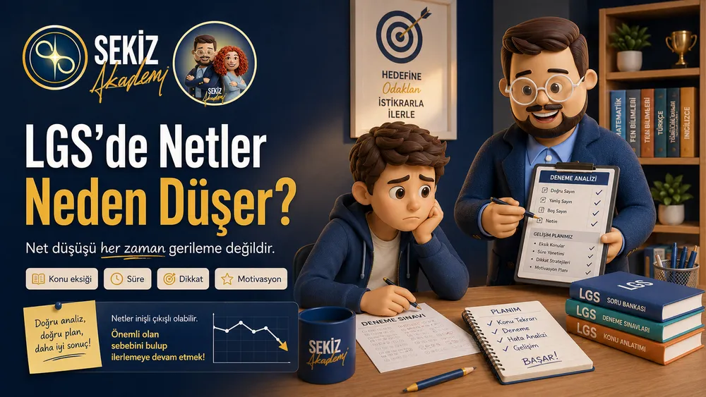 LGS’de Netler Neden Düşer? Denemelerde Net Düşüşü Yaşayan Öğrenciler İçin Rehber