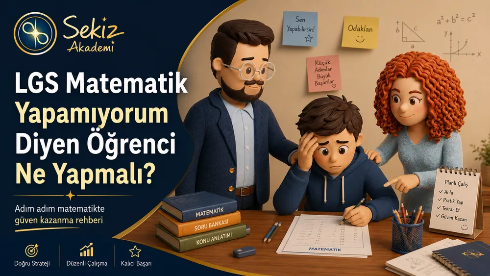 LGS Matematik Yapamıyorum Diyen Öğrenci Ne Yapmalı? Matematik Anlatımı ve Net Artırma Rehberi